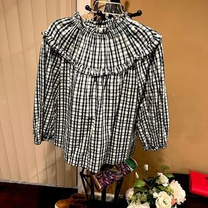 Cute top green Checked